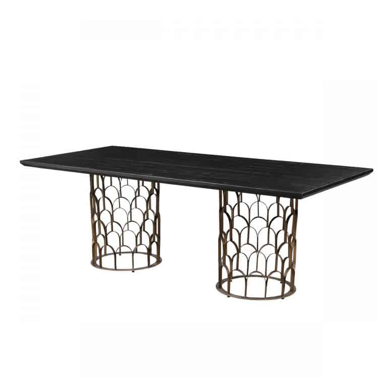 BÀN ĂN CHỮ NHẬT GATSBY 220CM, MẶT GỖ-0