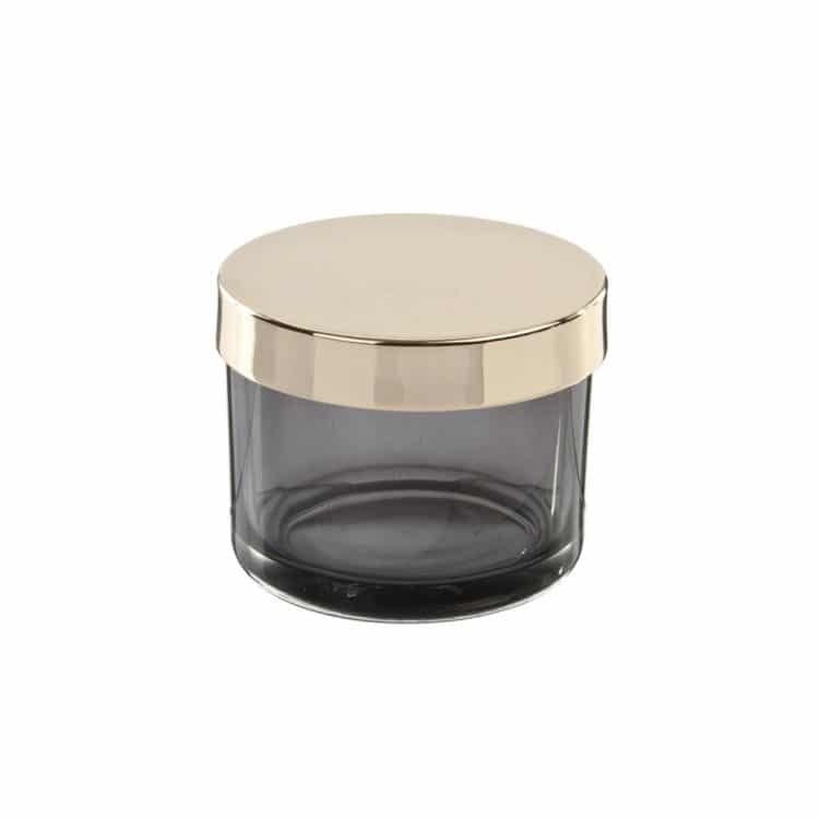 HŨ DỰNG THỦY TINH KÈM NẮP KIM LOẠI 10CM-2703