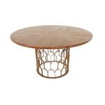 GATSBY DINING TABLE 140CM, WOODEN TOP-4905
